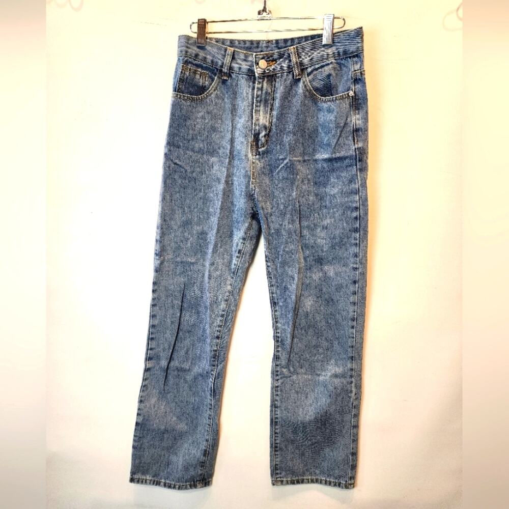 Vintage‎ High Waist Acid Washed Jeans Relaxed Fit Retro 90's Style Size 27